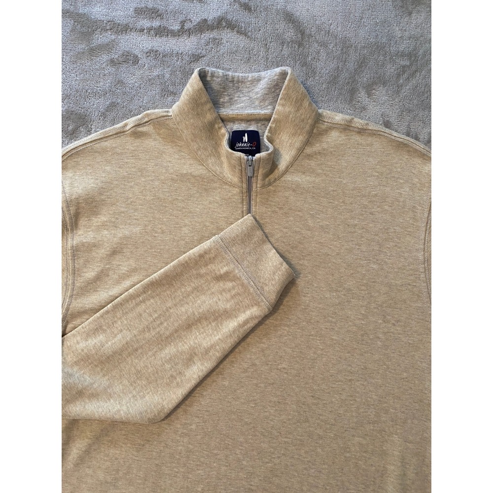 johnnie-O Pullover Sz L Birch Hanks Quarter Zip Cotton Modal Stretch Layer Golf